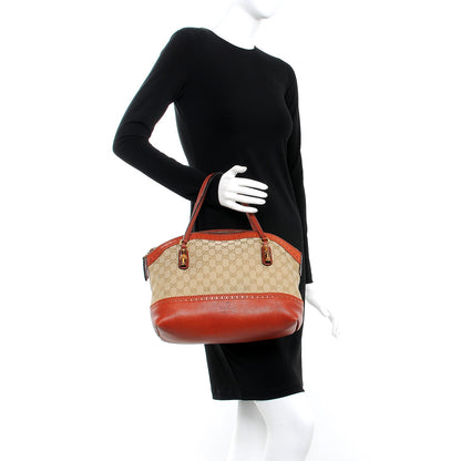 Gucci Monogram Laidback Crafty Dome Satchel Orange 2 of 9