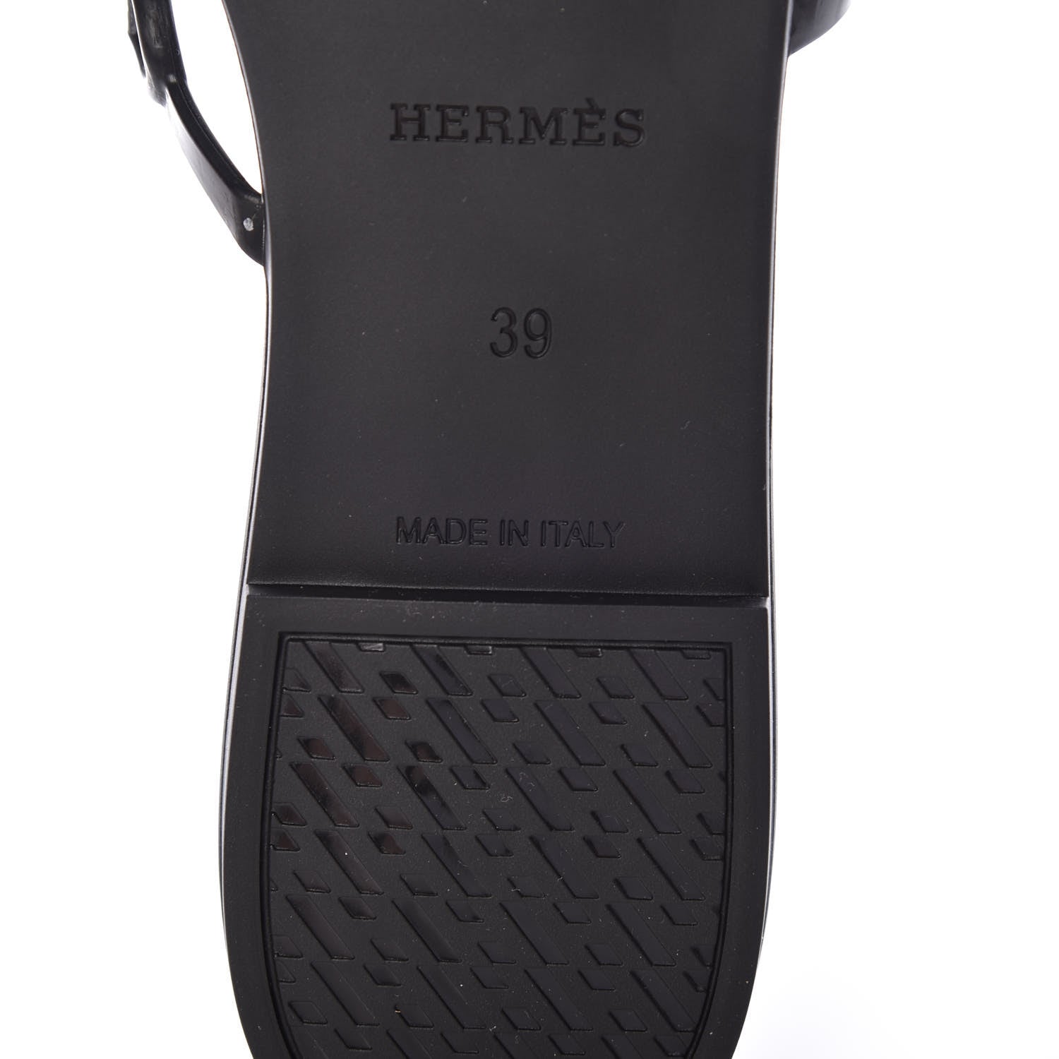 Hermes Rubber Chaine d'Ancre Rivage Sandals 39 Black 7 of 9
