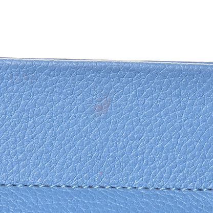 Saint Laurent Grained Calfskin Small Rive Gauche Cabas Blue Clair 10 of 10