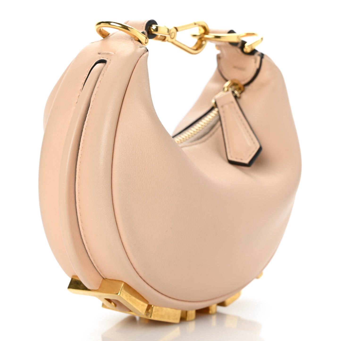 Vitello Grace Matte Nano Fendigraphy Hobo Charm Light Rose