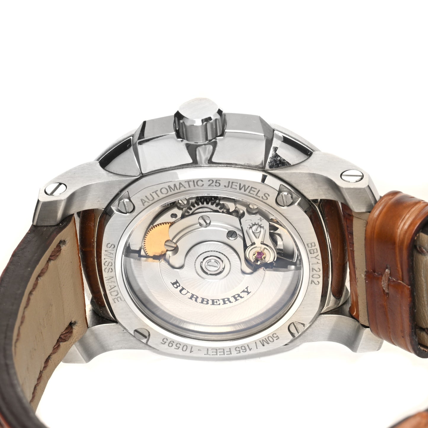 Stainless Steel Alligator 41mm The Britain Automatic Watch Black BBY1202