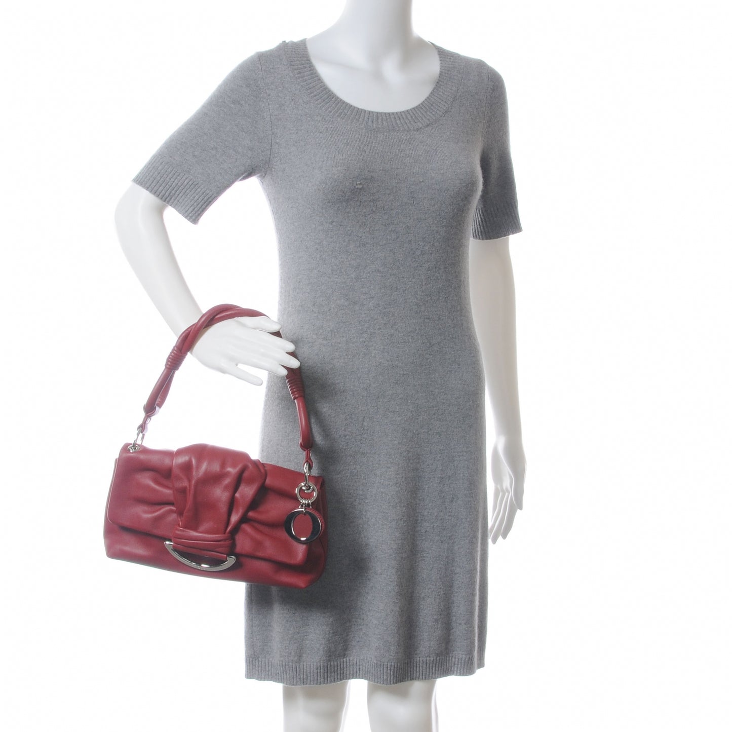 Lambskin Small Demi Lune Flap Red