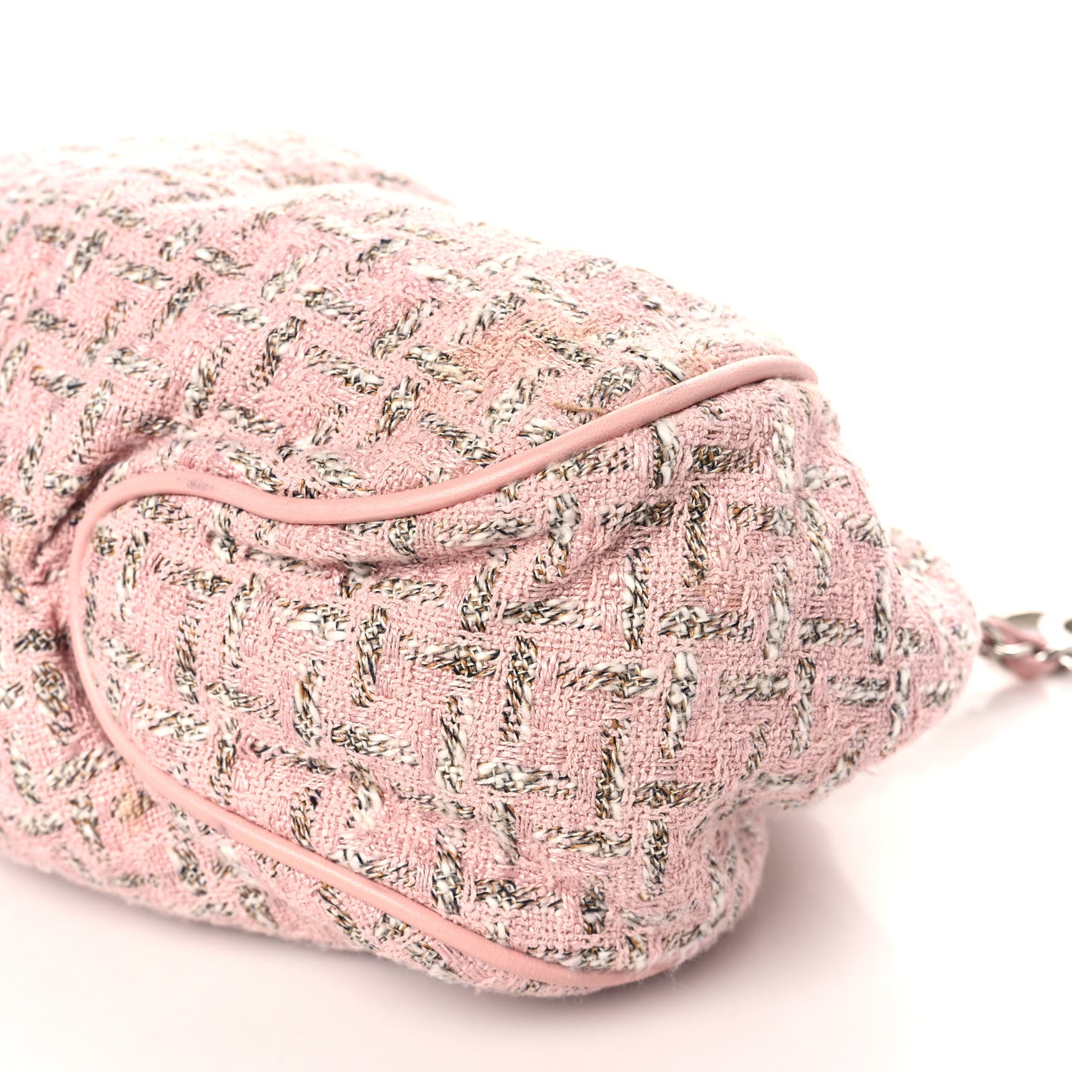 Chanel Tweed Boucle Knitting Bag Pink 9 of 9