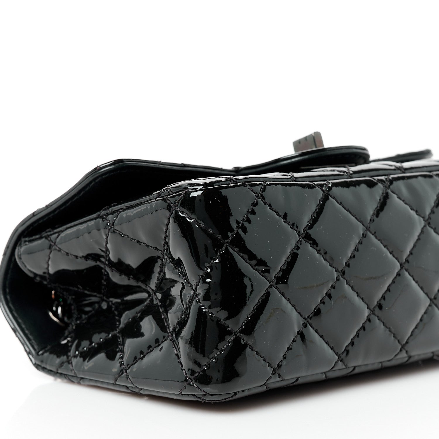 Chanel Patent Calfskin Quilted 2.55 Reissue Mini Flap So Black 9 of 10