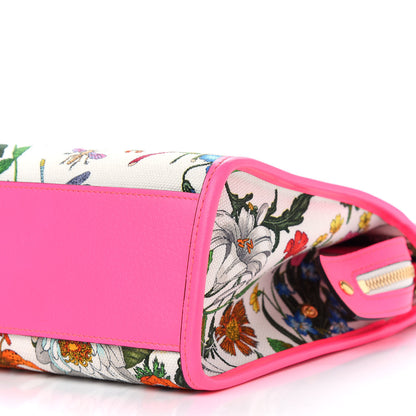 Gucci Canvas Medium Flora Tote Fuchsia 9 of 9