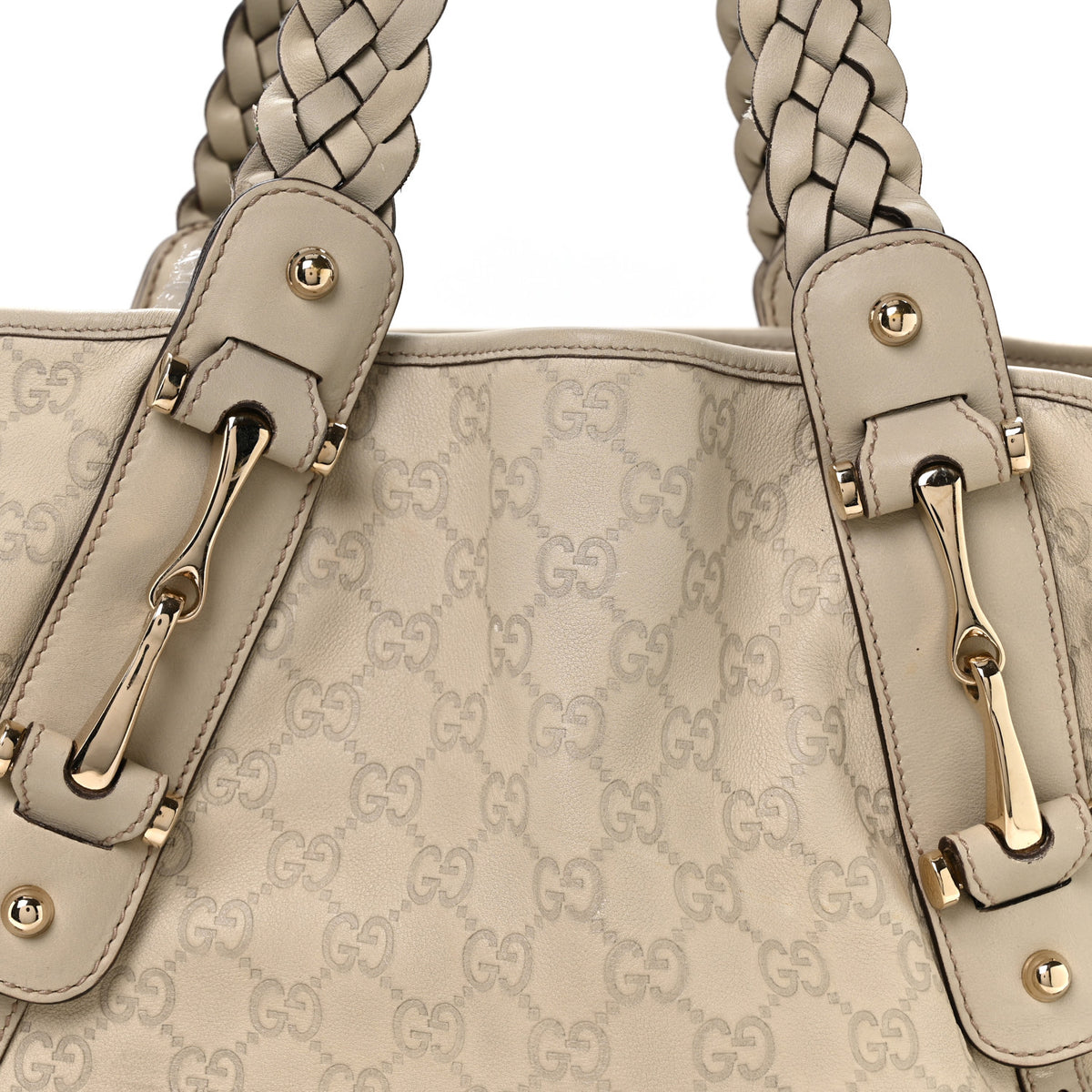 Guccissima Small Pelham Shoulder Bag Off White
