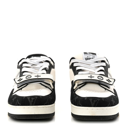 Louis Vuitton Denim Mens LV Calfskin Mesh Skate Sneaker 8 Black 2 of 9