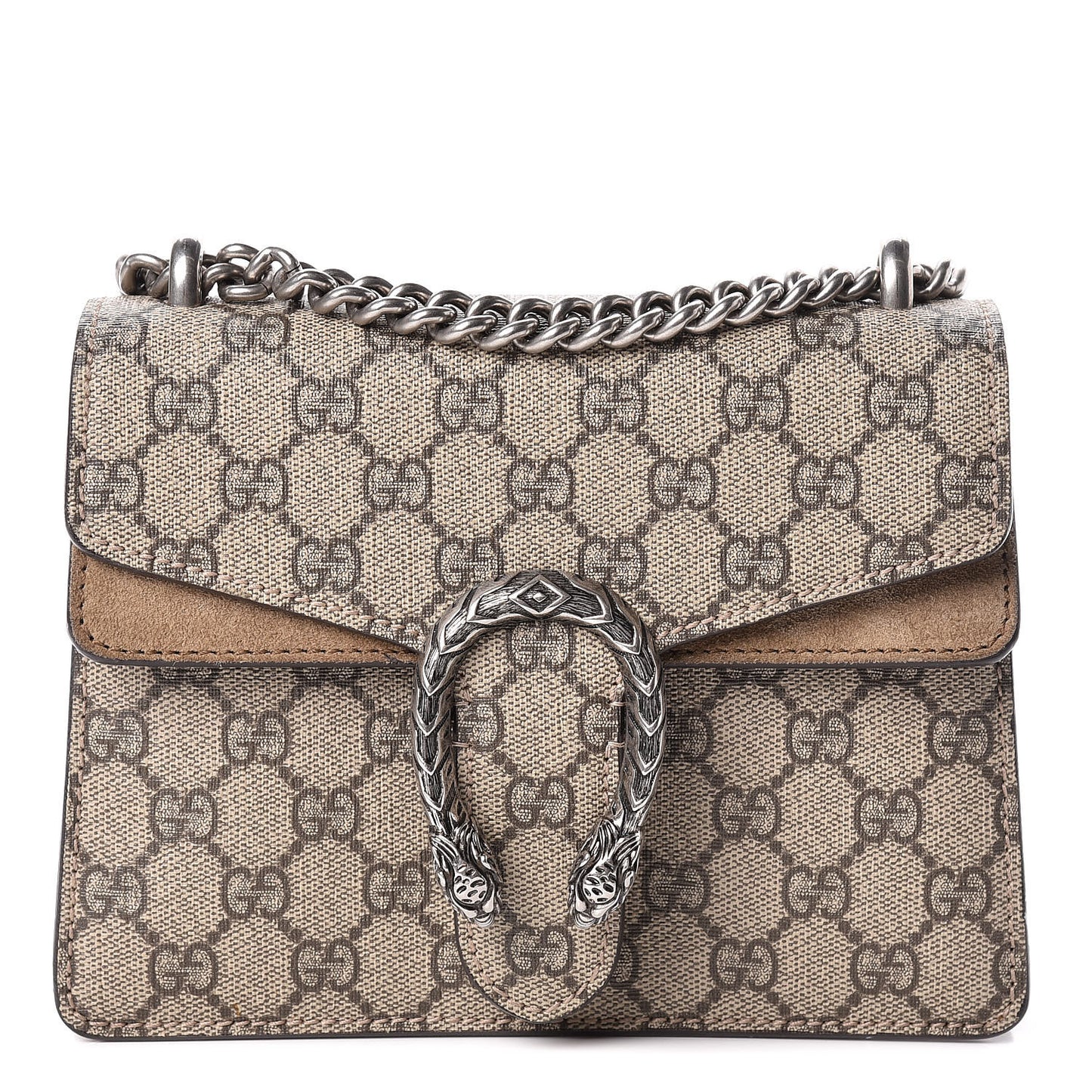 GG Supreme Monogram Mini Dionysus Shoulder Bag Taupe