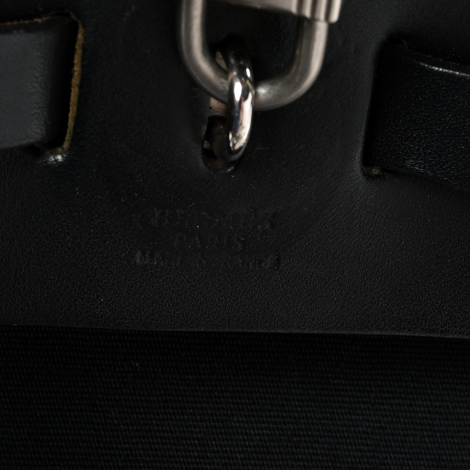 Hermes Toile Vache Calfskin Herbag 30 PM Backpack Black 5 of 10