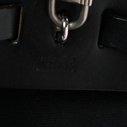 Hermes Toile Vache Calfskin Herbag 30 PM Backpack Black 5 of 10