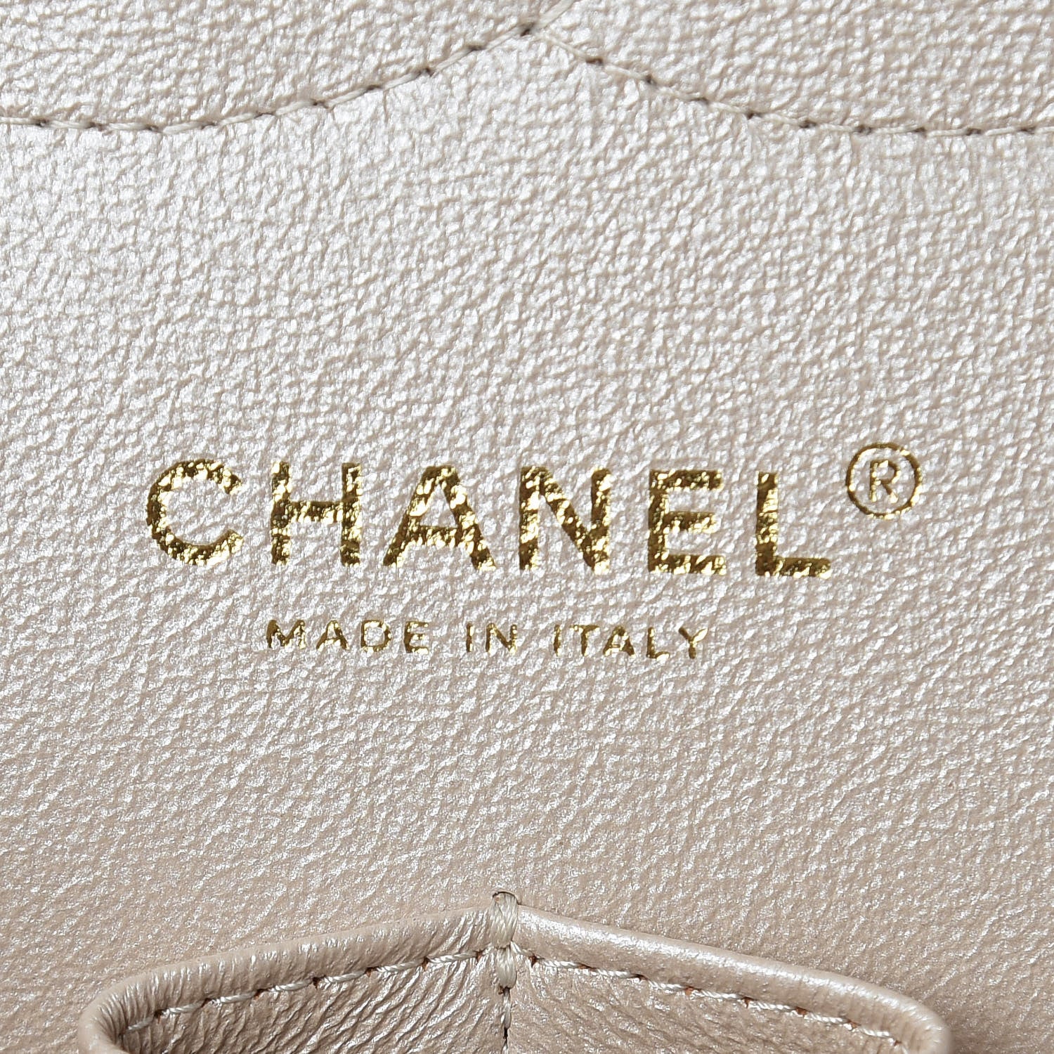 Chanel Pearly Caviar Quilted Jumbo Double Flap Light Beige 8 of 9