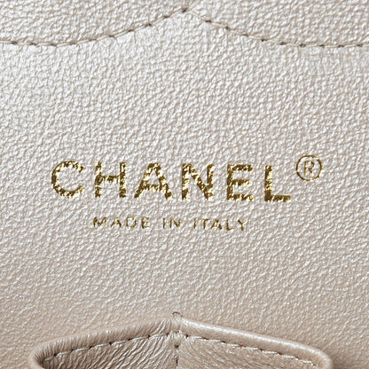 Chanel Pearly Caviar Quilted Jumbo Double Flap Light Beige 8 of 9
