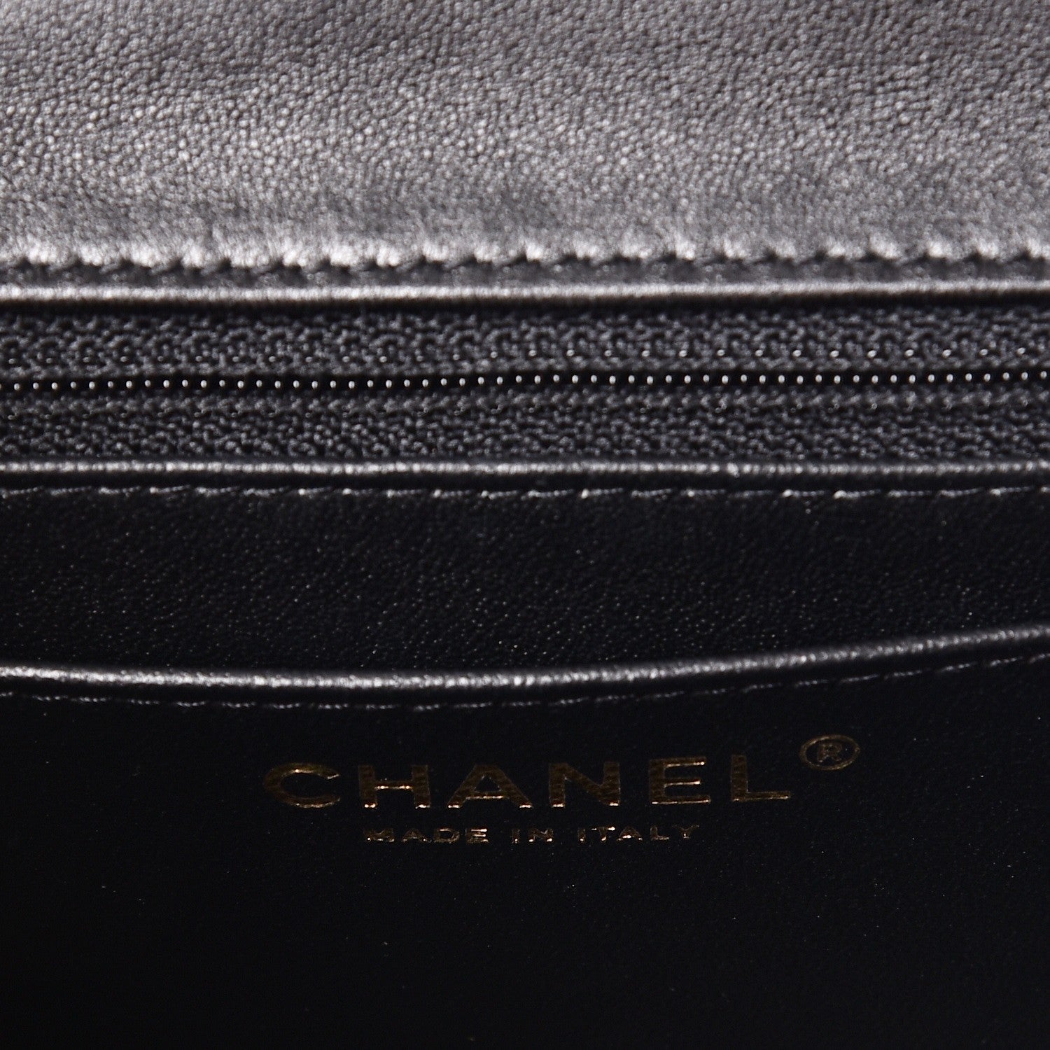 Chanel Lambskin Chevron Quilted Mini Square Flap Black 6 of 8