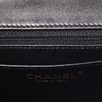 Chanel Lambskin Chevron Quilted Mini Square Flap Black 6 of 8