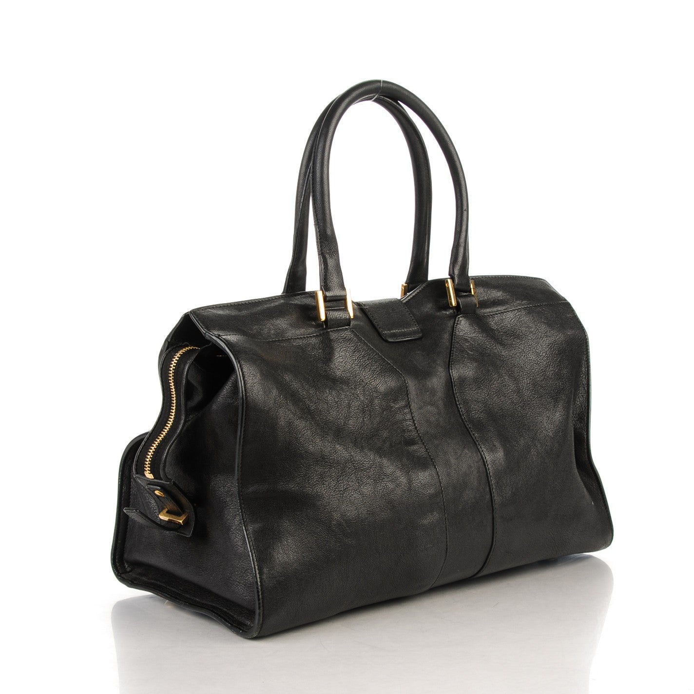 Saint Laurent Sheepskin Medium Cabas ChYc Black 3 of 7