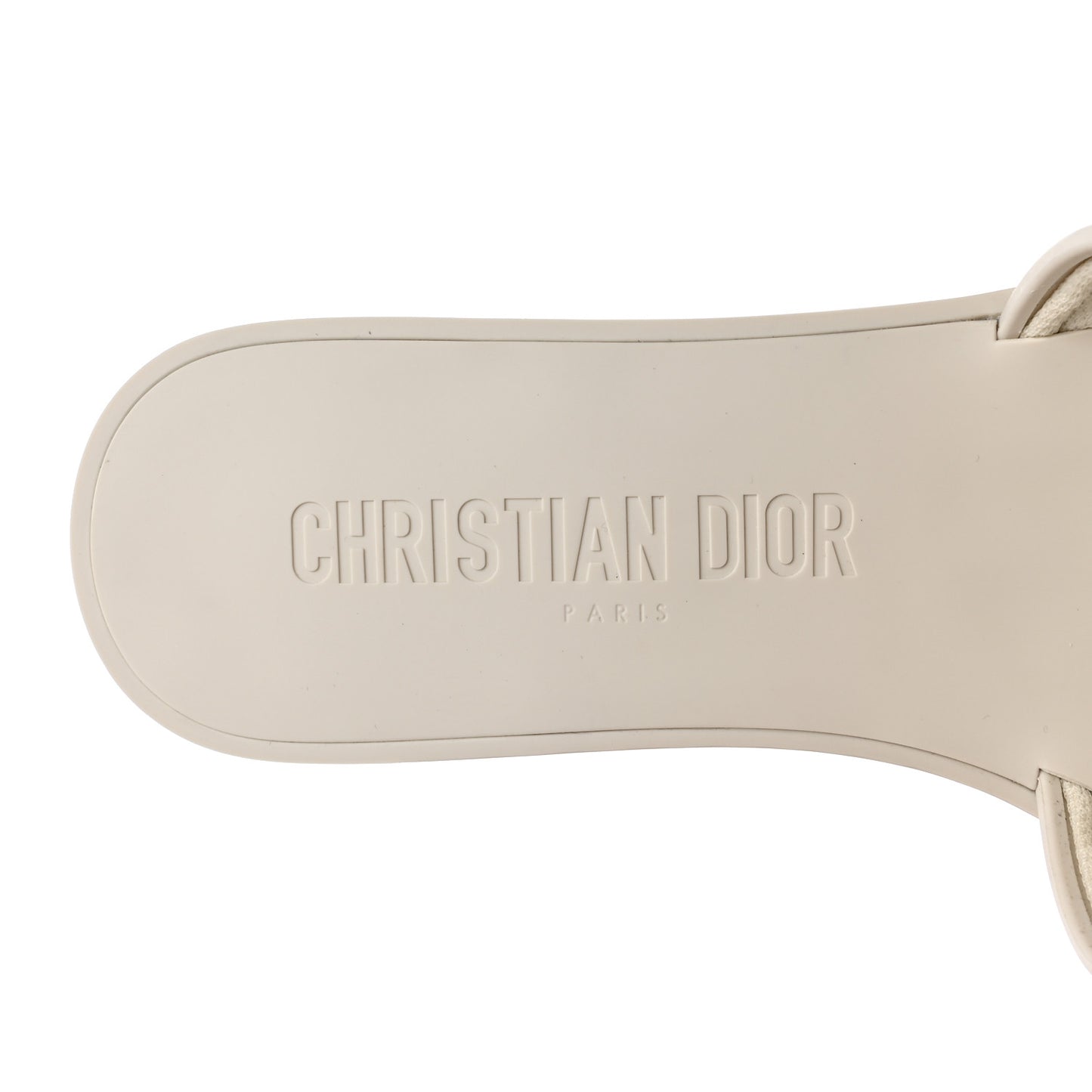 Rubber Macrocannage Dio(r)evolution Slide Sandals 41 Off White