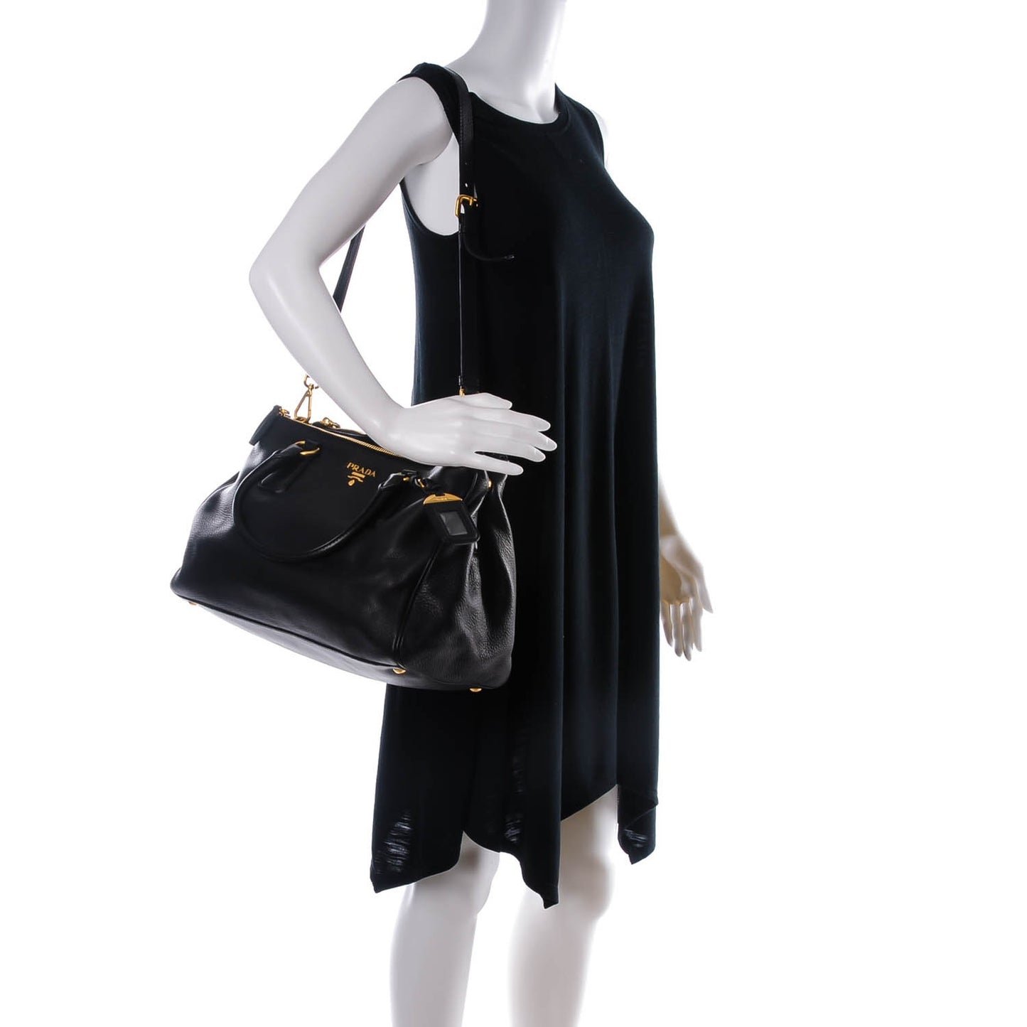 Cervo Double Zip Satchel Nero Black