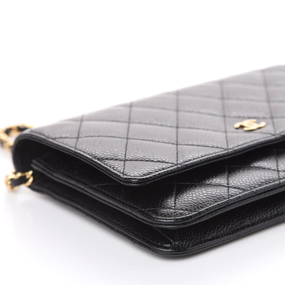 Chanel Caviar Quilted Wallet On Chain WOC Black 9 of 12