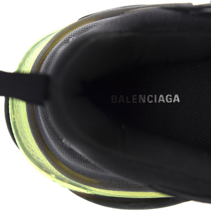 Balenciaga Fabric Mesh Clear Sole Mens Triple S Sneakers 42 Black Yellow Fluo 7 of 8