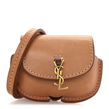 Saint Laurent Calfskin Kaia Airpods Micro Bag Vintage Brown Gold 1 of 14