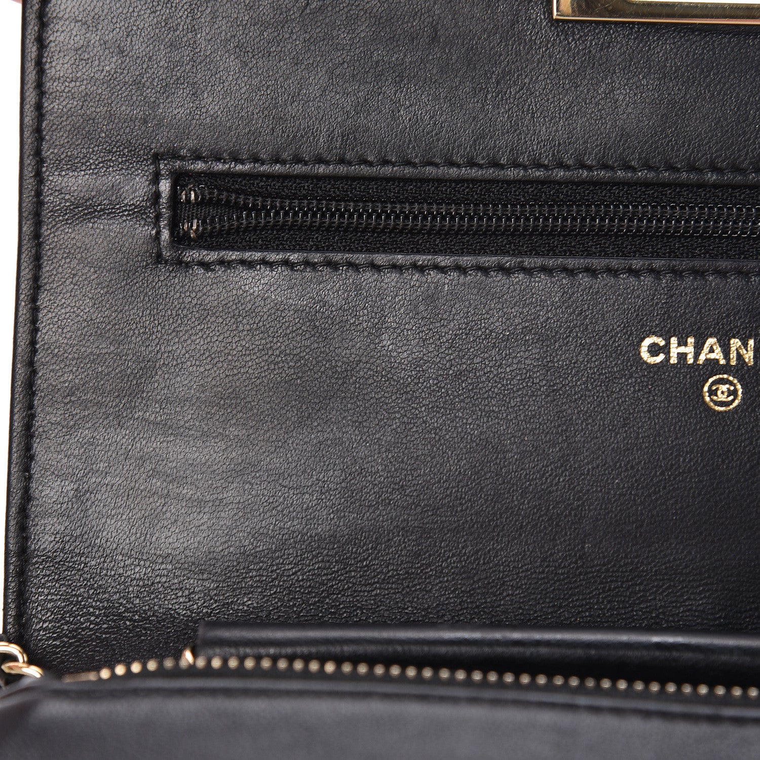 Chanel Lambskin Quilted Golden Class Wallet on Chain WOC Black 30 of 39