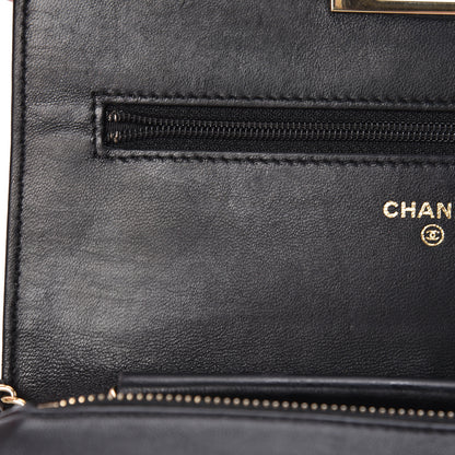 Chanel Lambskin Quilted Golden Class Wallet on Chain WOC Black 30 of 39
