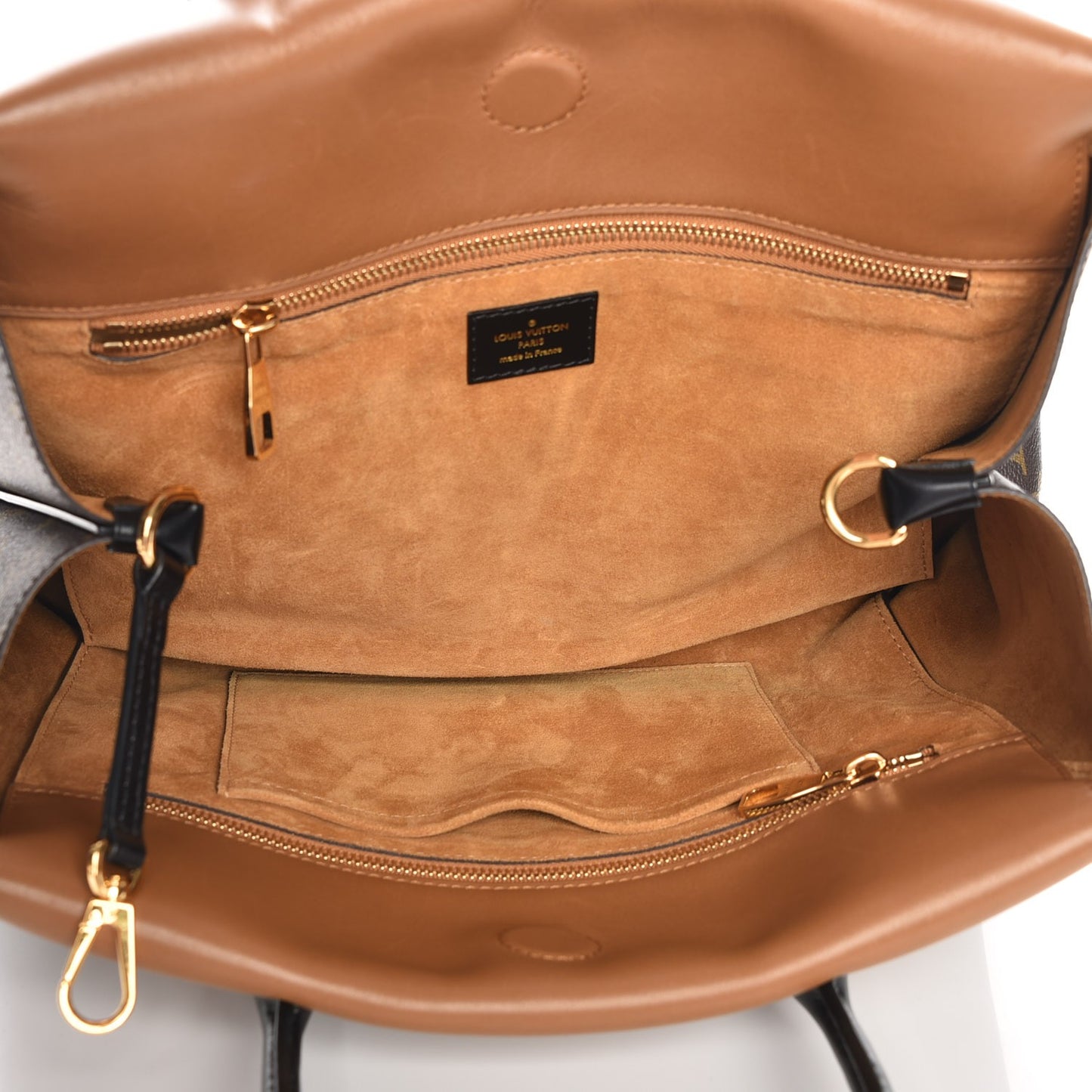 Monogram Cuir Orfevre Tote W PM Noisette