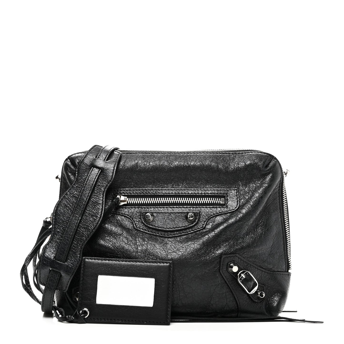 Agneau Classic Hardware XS Reporter Crossbody Black