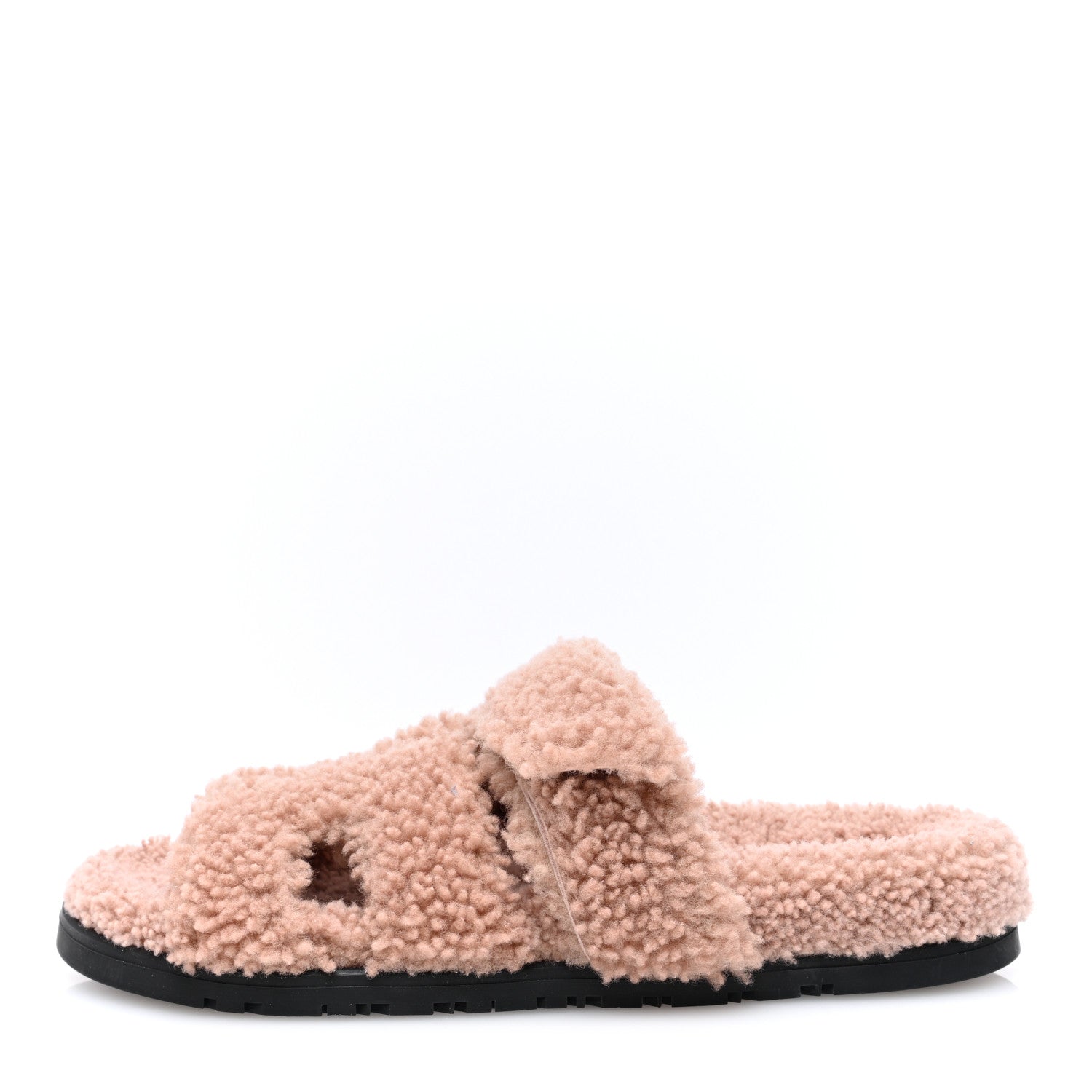 Hermes Woolskin Womens Chypre Sandals 38 Bois De Santal 1 of 8