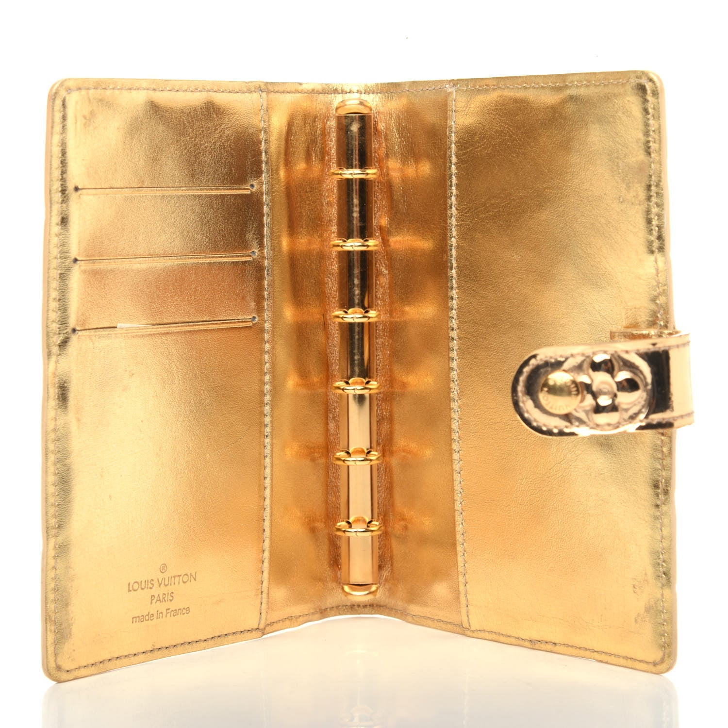 Louis Vuitton Monogram Miroir Small Ring Agenda Gold 5 of 7