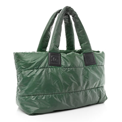 Chanel Nylon Quilted Medium Coco Cocoon Reversible Tote Green 3 of 11
