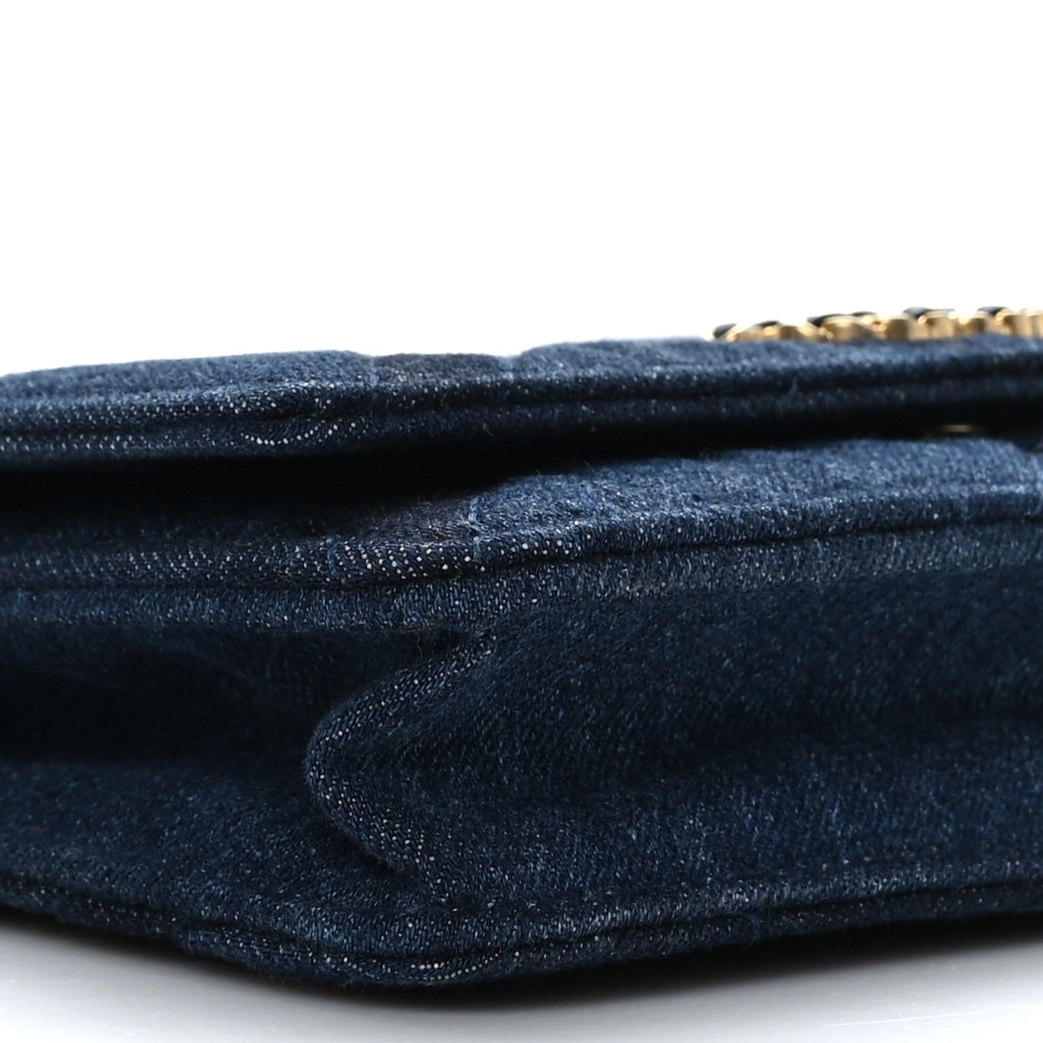 Chanel Denim Quilted Chanel 19 Wallet On Chain WOC Blue 8 of 9
