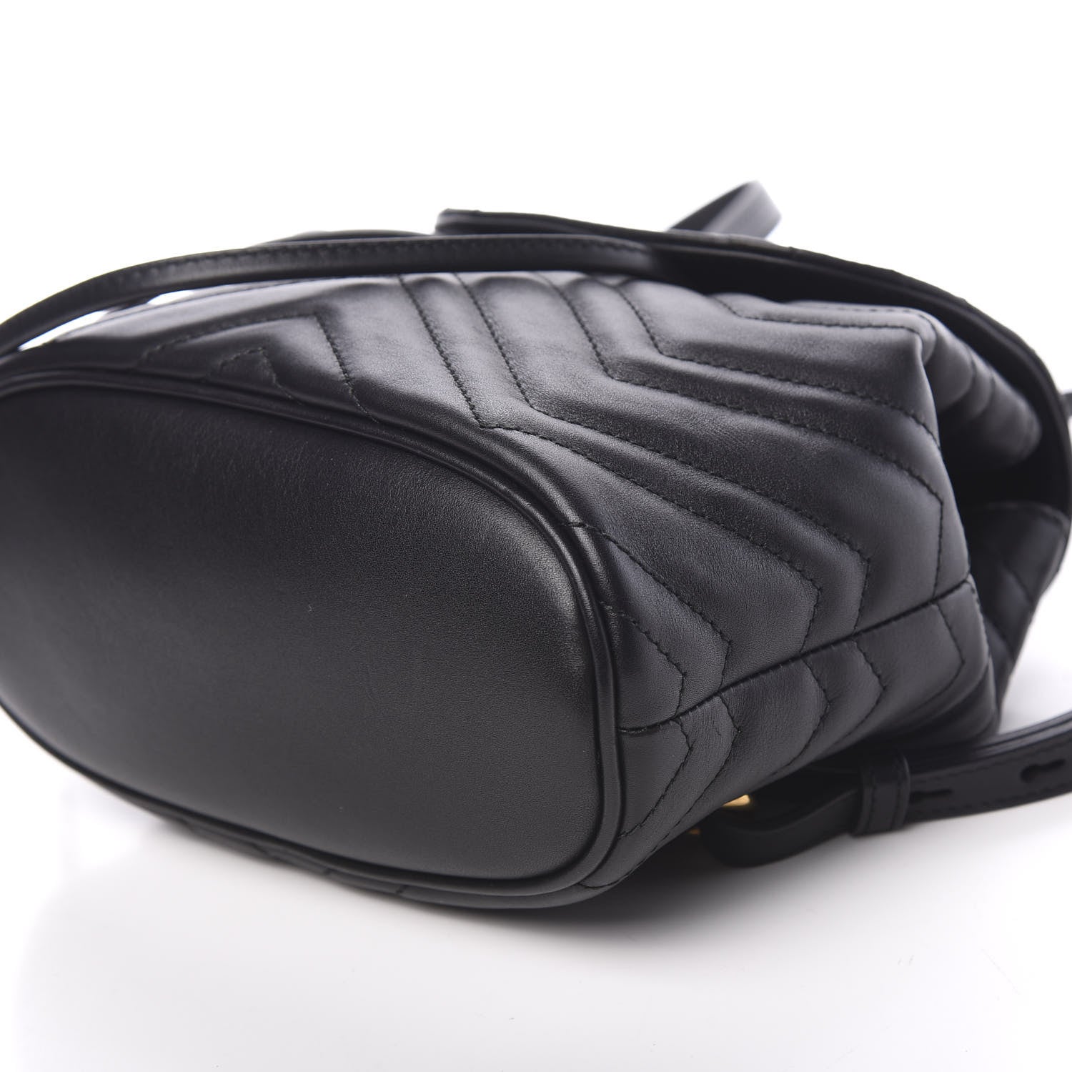 Gucci Calfskin Matelasse GG Marmont Flap Backpack Black 8 of 9