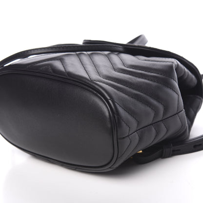 Gucci Calfskin Matelasse GG Marmont Flap Backpack Black 8 of 9