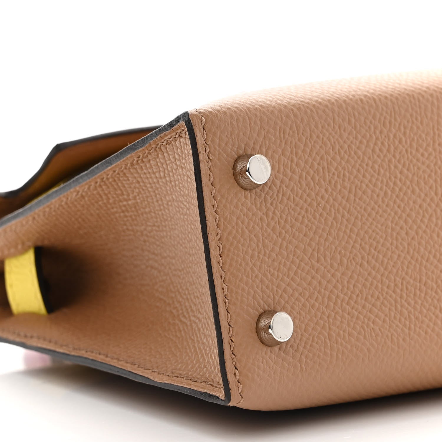 Hermes Epsom Mini Kelly Sellier 20 Chai Mauve Sylvestre Lime 9 of 11