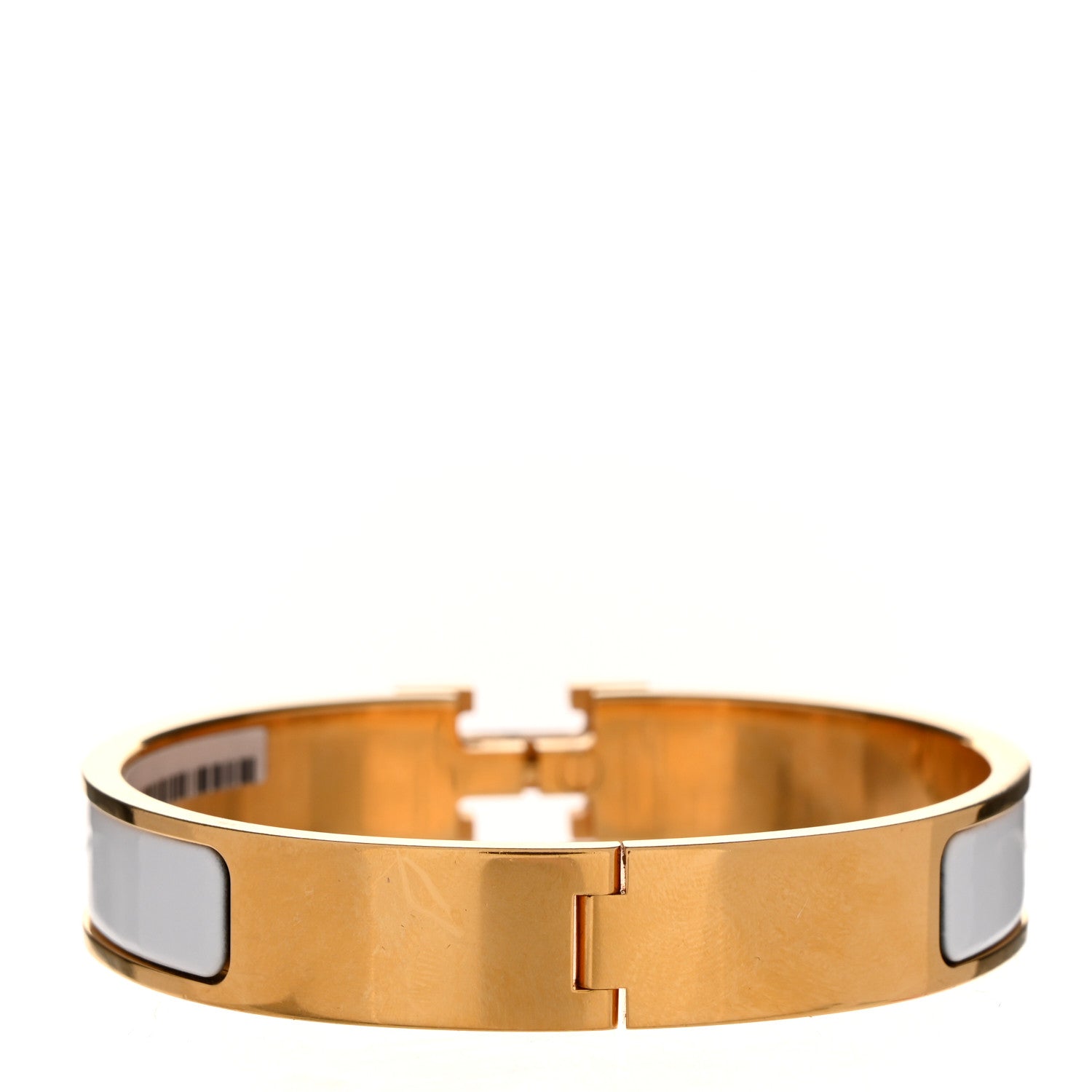 Hermes Enamel Narrow Clic Clac H Bracelet GM White 3 of 5