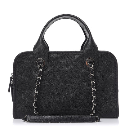 Chanel Caviar Quilted Small Deauville Bowling Bag Black 1 of 9