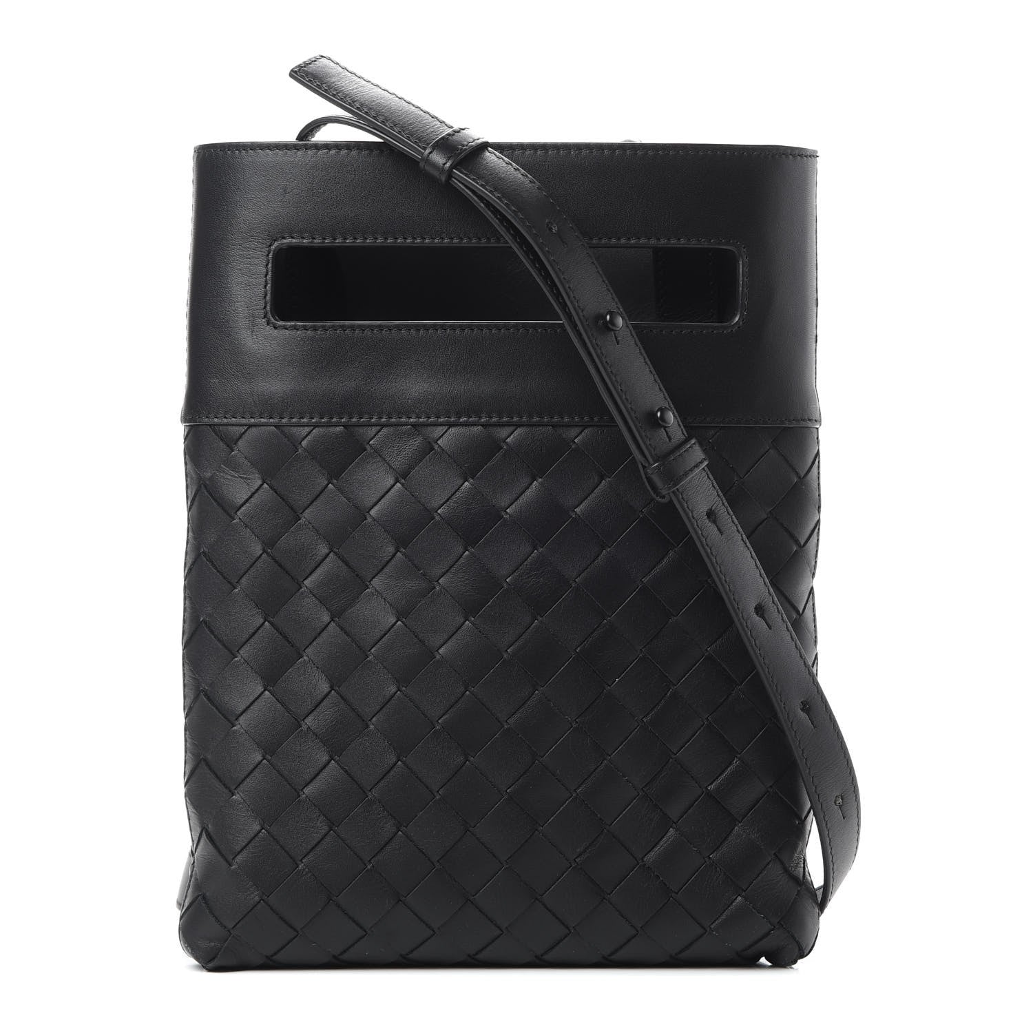 Bottega Veneta Nappa Intrecciato Messenger Black 1 of 10