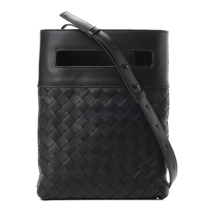 Bottega Veneta Nappa Intrecciato Messenger Black 1 of 10