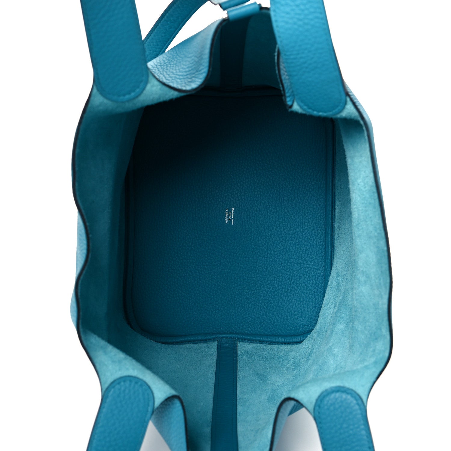 Hermes Taurillon Clemence Picotin Lock 26 GM Turquoise 4 of 12