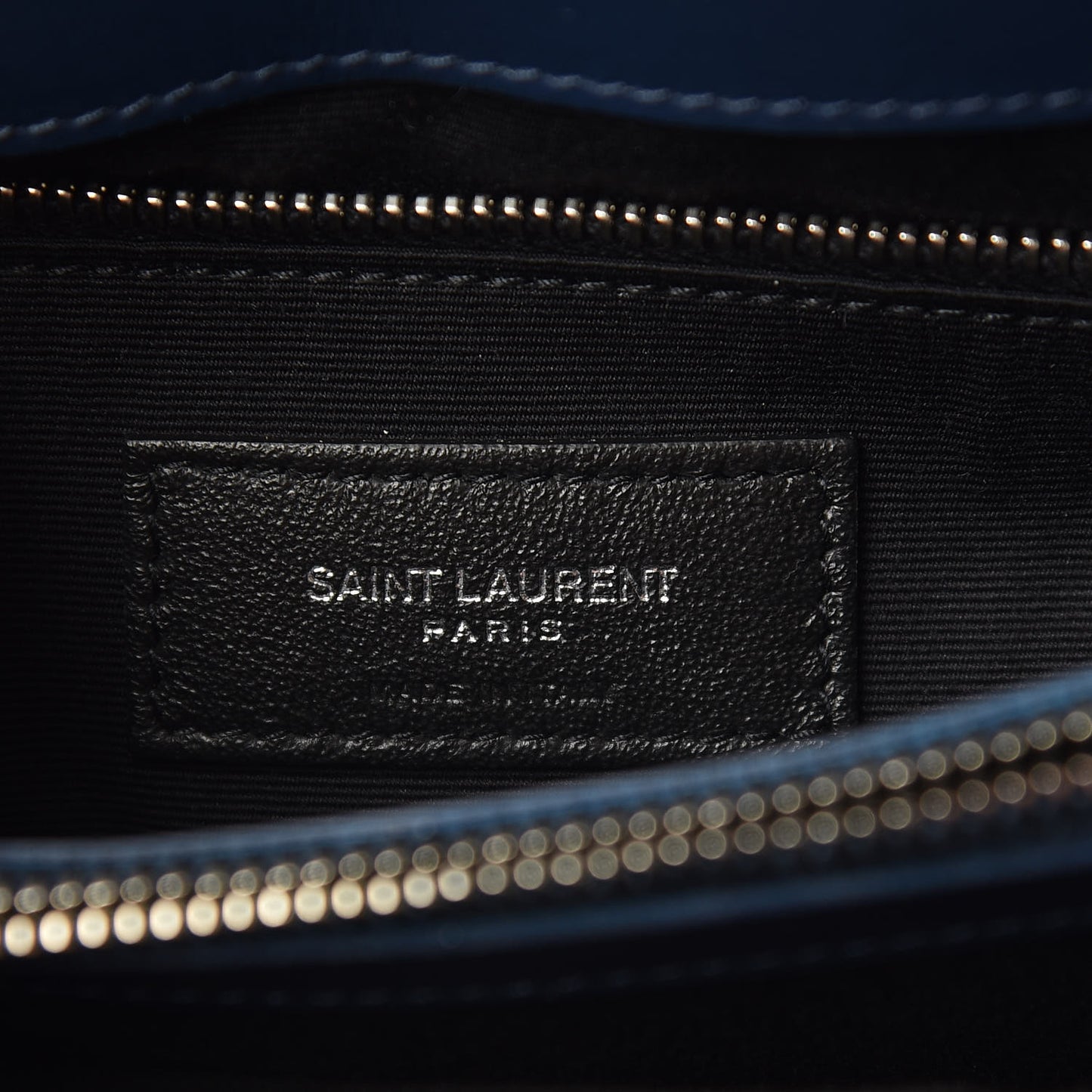Calfskin Y Quilted Monogram Medium Loulou Chain Satchel Denim Blue
