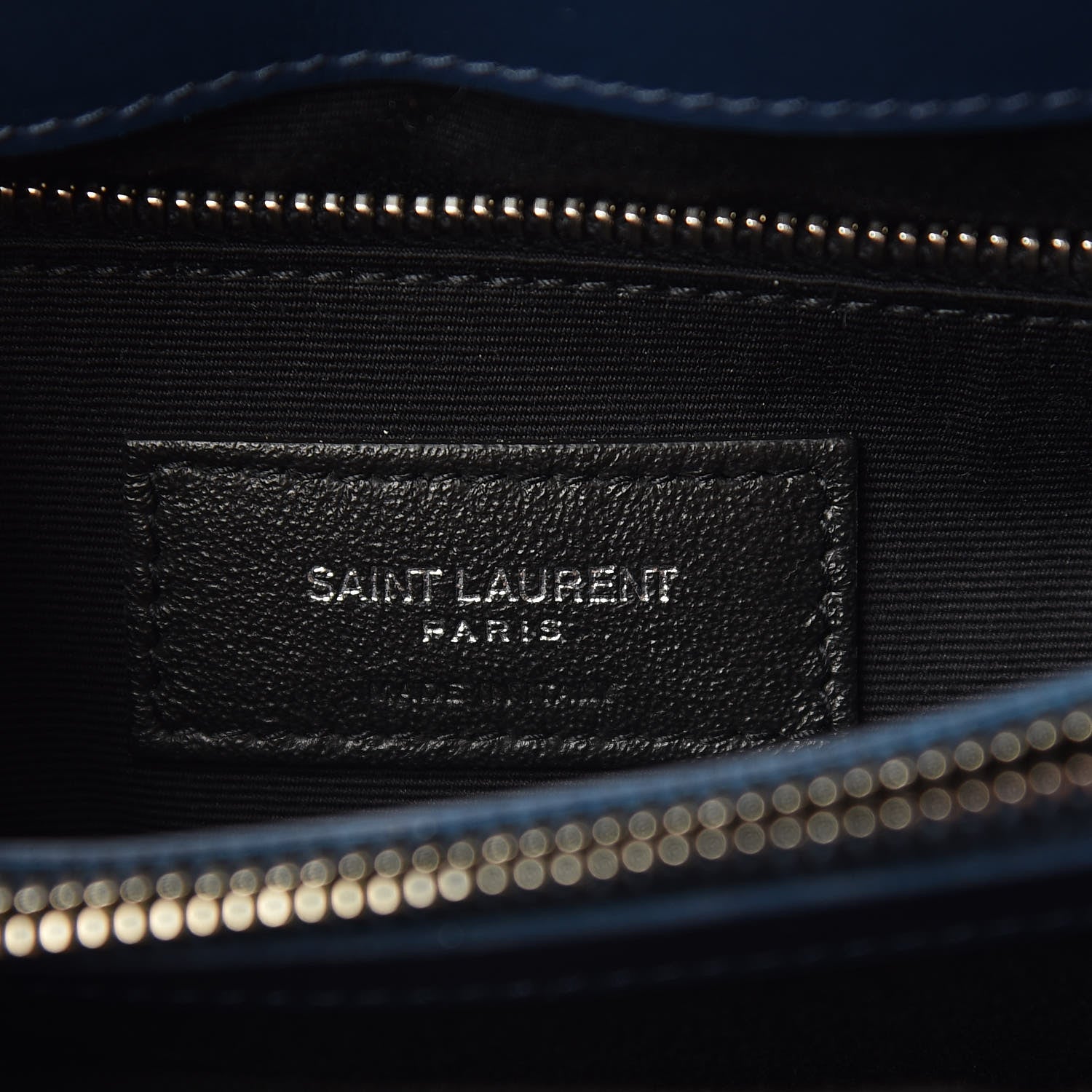 Saint Laurent Calfskin Y Quilted Monogram Medium Loulou Chain Satchel Denim Blue 10 of 11