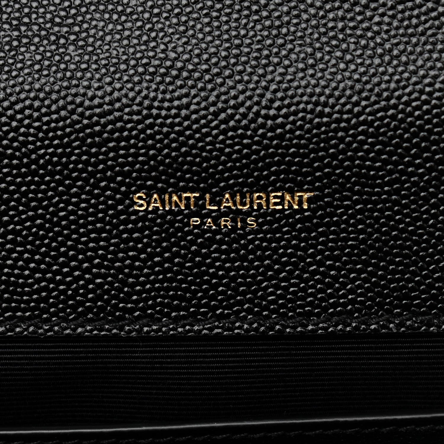 Saint Laurent Grain De Poudre Textured Mixed Matelasse Triquilt Medium Monogram Satchel Black 5 of 9