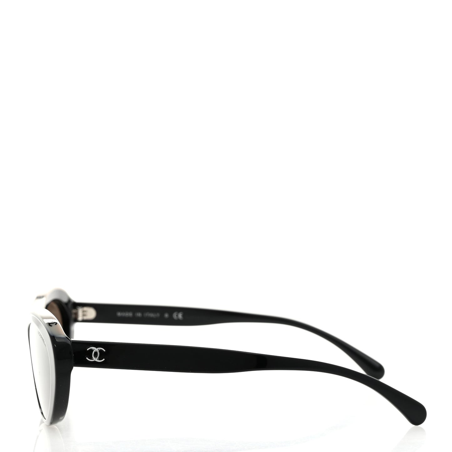 Acetate Oval Sunglasses 5416 Black Beige