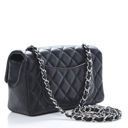 Chanel Lambskin Quilted Mini Rectangular Flap Black 3 of 12
