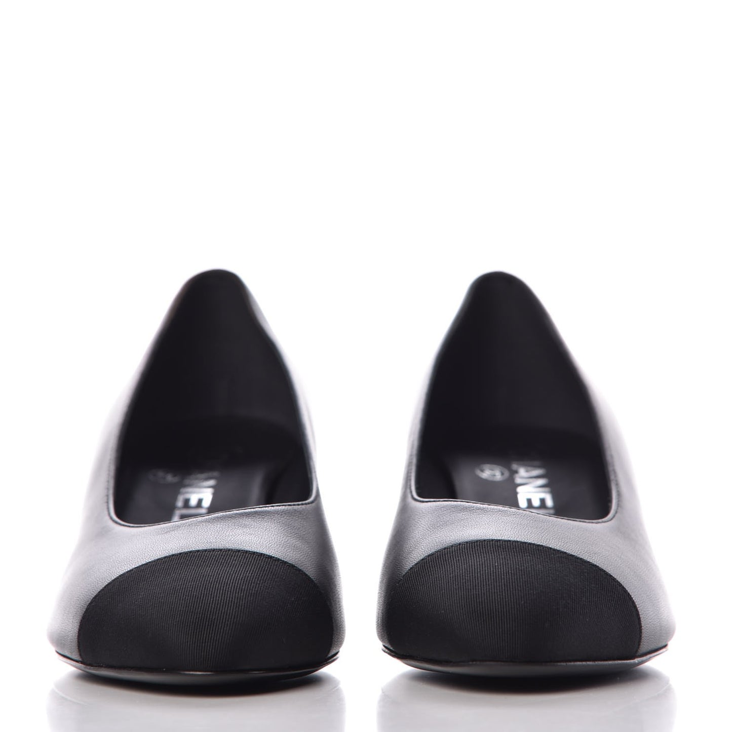 Lambskin Grosgrain CC Pumps 36 Black