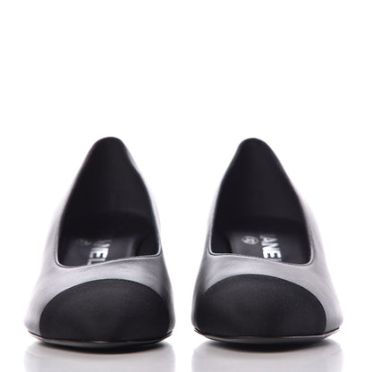 Chanel Lambskin Grosgrain CC Pumps 36 Black 3 of 9