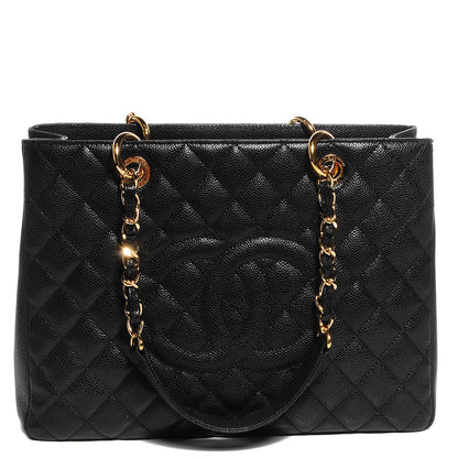 Chanel Caviar Quilted Grand Shopping Tote GST Black 1 of 8