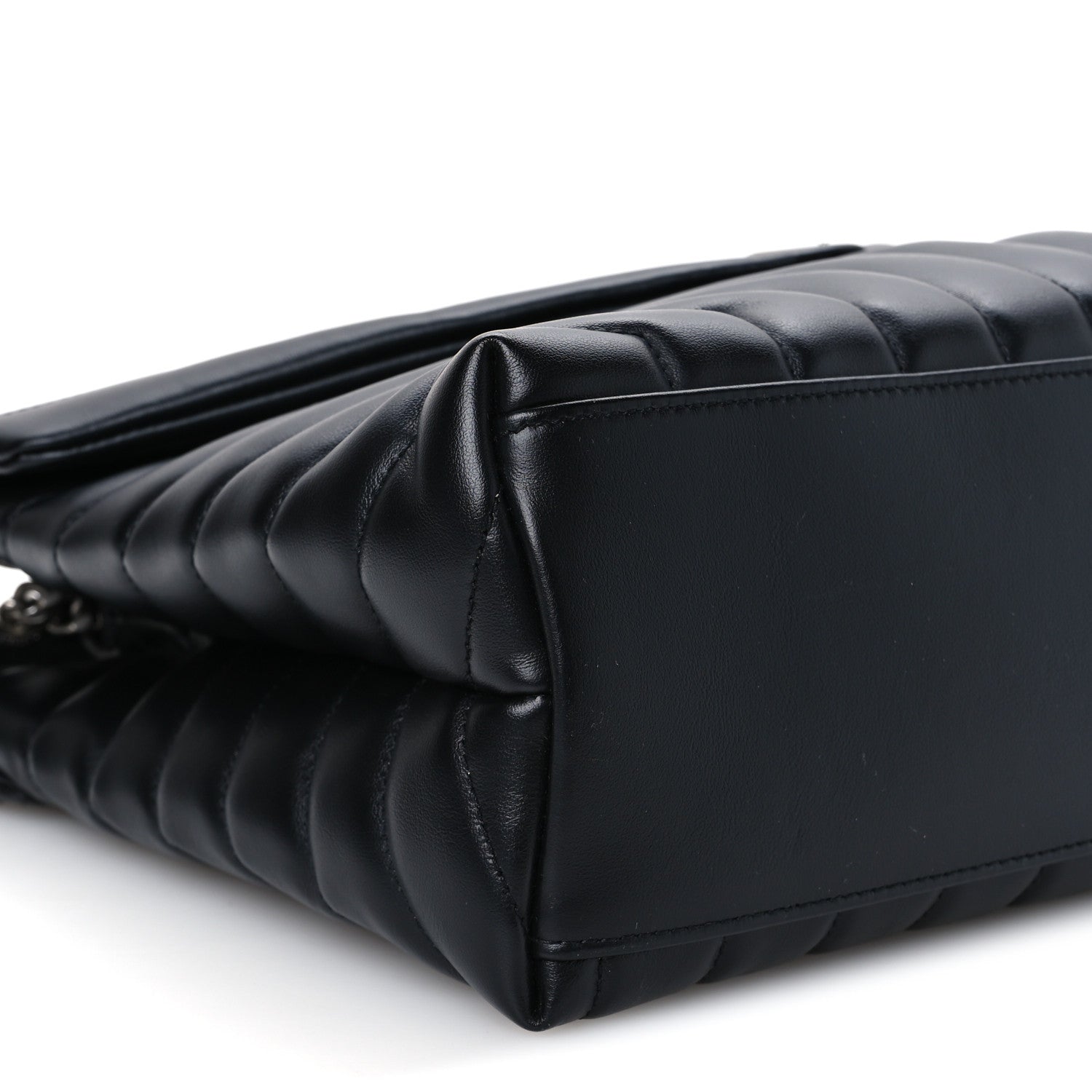 Saint Laurent Calfskin Y Quilted Monogram Medium Loulou Chain Satchel Black 10 of 11