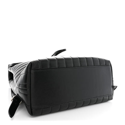 Saint Laurent Calfskin Y Quilted Monogram Medium Loulou Backpack Black 4 of 10